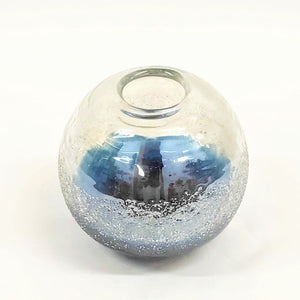 Home Decor - Azza Round Glass Vase Blue